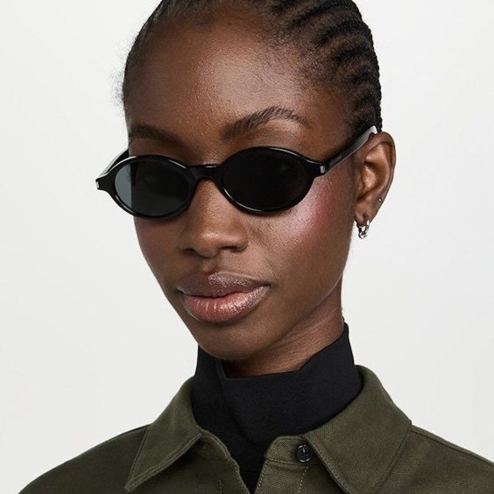 Saint Laurent Women Sunglasses Black Oval SL751 JEANNE 001 BRAND NEW - Picture 3 of 17